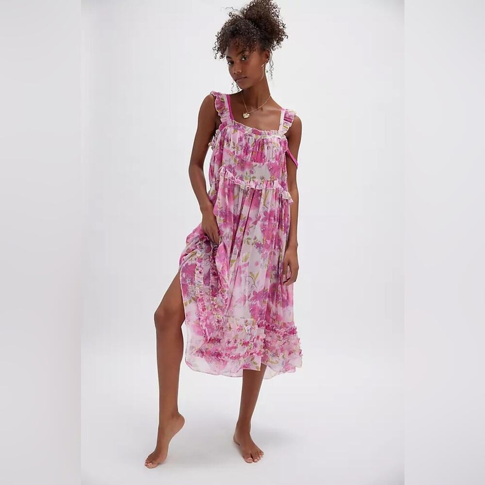 Free People Moon Phase Floral Nightgown S - Picture 3 of 8